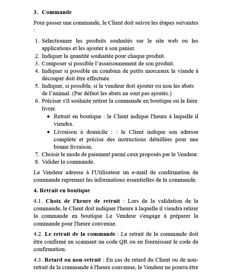 CONDICTION GENERALES DE VENTE