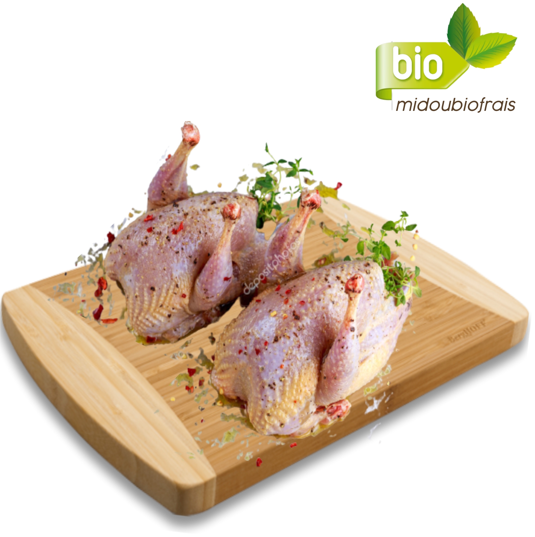 Viande de grand poulet Bicyclette fraîche et assaisonnée
